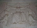 One of the friezes which surrounds Napoleon's tomb at the crypt level in Les Invalides, Paris