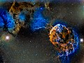 The supernova remnant Jellyfish Nebula (IC443) and its surroundings. Winner of the Astronomy category 2021, Ram Samudrala, USA
