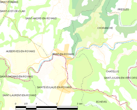 Mapa obce Pont-en-Royans