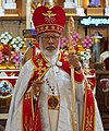 Il cardinale George Alencherry, arcivescovo maggiore di Ernakulam-Angamaly dei siro-malabaresi, mentre indossa una mitra orientale durante una funzione liturgica
