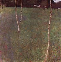 Gustav Klimt, Bauernhaus mit Birken