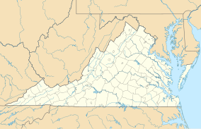 Map showing the location of Shot Tower State Park, Virginia, USA