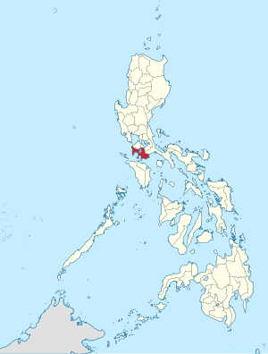 フィリピン内におけるバタンガス州の位置