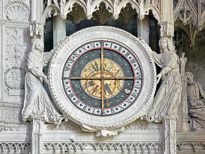 Horloge astronomique intérieure dans le choeur de la cathédrale de Chartres - Eure-et-Loir   Image du jour le 13 novembre 2012 sur fr.wikipedia