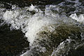 Bilde av rennende vann med kort lukkertid (rask lukker)