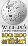 Föreslagen logga inför jubileet då svenska Wikipedia fyller 100 000 artiklar, gjord av Jon Harald Søby