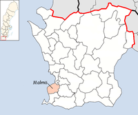 Розташування міста Мальме