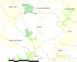 Mapa obce Castin