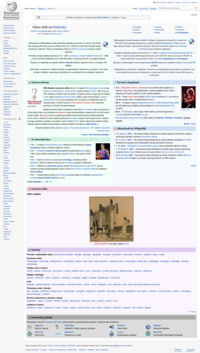 Glavna stranica srpskohrvatske Wikipedije
