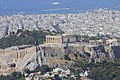 The Acropolis of Athens with the Mediterranean Sea in the background