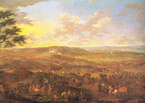 Вид на битва у Сарагосы (1710) с высот Торреро