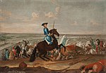 Karl XII vid slaget vid Narva. Målning av David von Krafft.