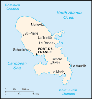 Mapa de la Martinique