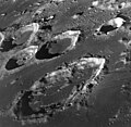 Айдың беті. Гоклений кратері, диаметрі 70 км.