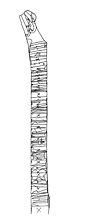 Runenstein von Dynna, Abzeichnung der Runen, mit Langzweigrunen und Kurzzweigrunen - 1050 n. Chr.