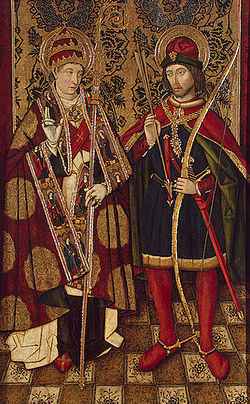 פביאנוס (משמאל) עם סבסטיאן הקדוש