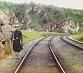 Bashkir switchman on the railway between Ufa and Cheliabinsk.