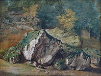 Étude de rochers et d'arbres (1829),