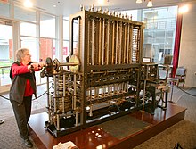 Babbage Difference Engine (Being utilised).jpg