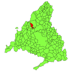 Location of El Boalo in Madrid