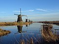 Rede de Moinhos de Kinderdijk-Elshout, na Holanda Meridional.