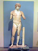 Estatua de Antínoo en Delfos.