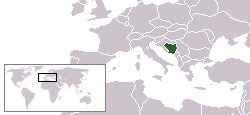Locatie vaan Bosnië-Hercegovina