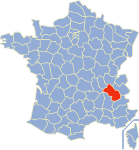 იზერი საფრანგეთის რუკაზე