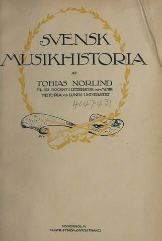 Svensk musikhistoria av Tobias Norlind