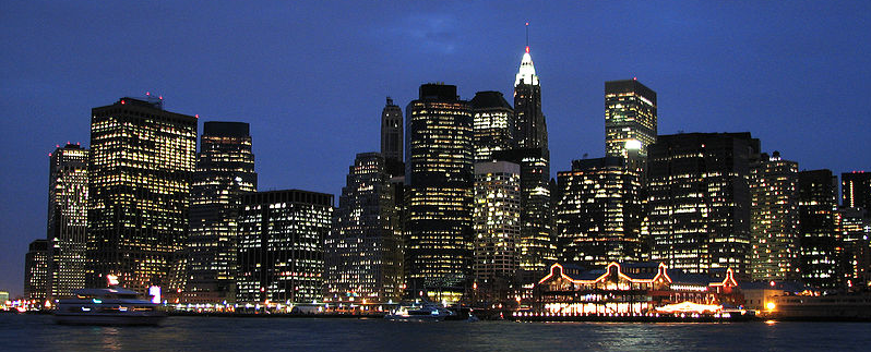 Lower Manhattan nocą