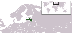 Geografisk plassering av Latvia