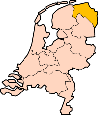 Poloha provincie Groningen (provincia) v Holandsku (klikacia mapa)