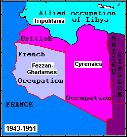 Французский сектор оккупации в юго-западной Ливии.
