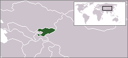 Geografisk plassering av Kirgisistan