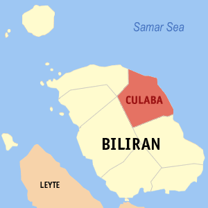 Mapa sa Biliran nga nagpakita kon hain nahimutang ang Culaba