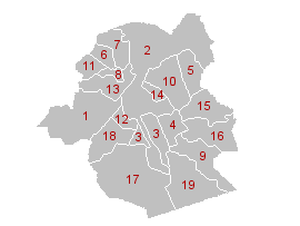 Comunas de la region de Brussèlas Capitala