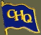 Bendera biru dengan batas kuning, tulisan "GHQ" dengan warna kuning.