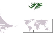 Location of Falkland Islands