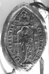 1344-ből fennmaradt veszprémi püspöki pecsétje