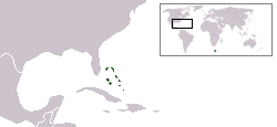 Geografisk plassering av Bahamas