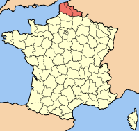 Položaj regije Nord-Pas de Calais u Francuskoj