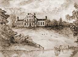 Datei:View of Marton Lodge-East Marton-from the north about 1800.jpg