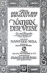 Plakat zur Uraufführung von „Nathan der Weise“ im Jahr 1922