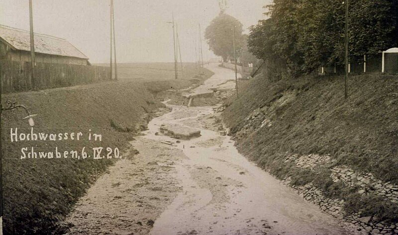 Datei:Hochwasserkatastrophe in Markt Schwaben 1920.jpg