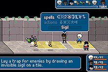 A battle in the Garden levels of Ikenfell, with the player party attacking a group of enemies.