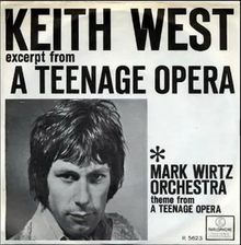 The cover art for the single, featuring a black-and-white picture of West