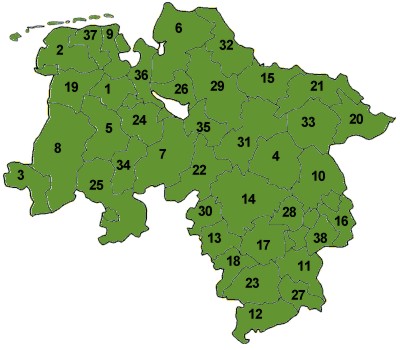 Peta Niedersachsen