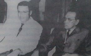 Sultan Hamengkubuwana IX menerima kunjungan Presiden Bank Dunia Robert McNamara di Jakarta, 11 Juni 1968.