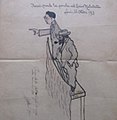 caricatura di Pietro Nenni ed Errico Malatesta in comizio a Jesi il 22 ottobre 1913