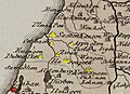 Aizputes un Sakas draudžu novadi 1791. gada kartē